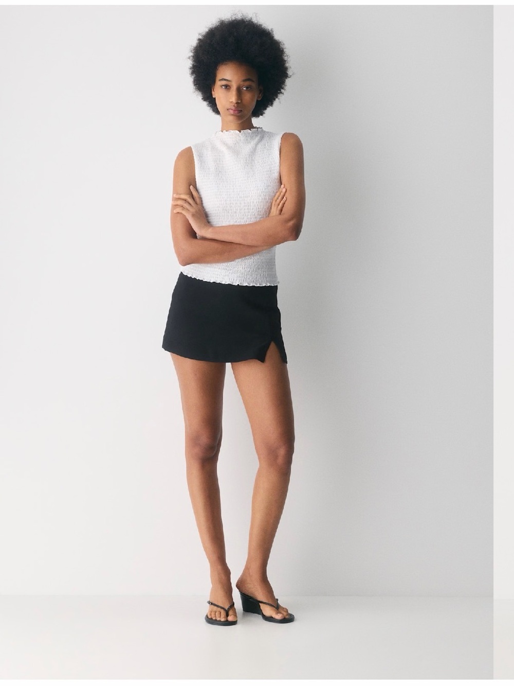 Aritzia Black Daphne Mini Skirt
